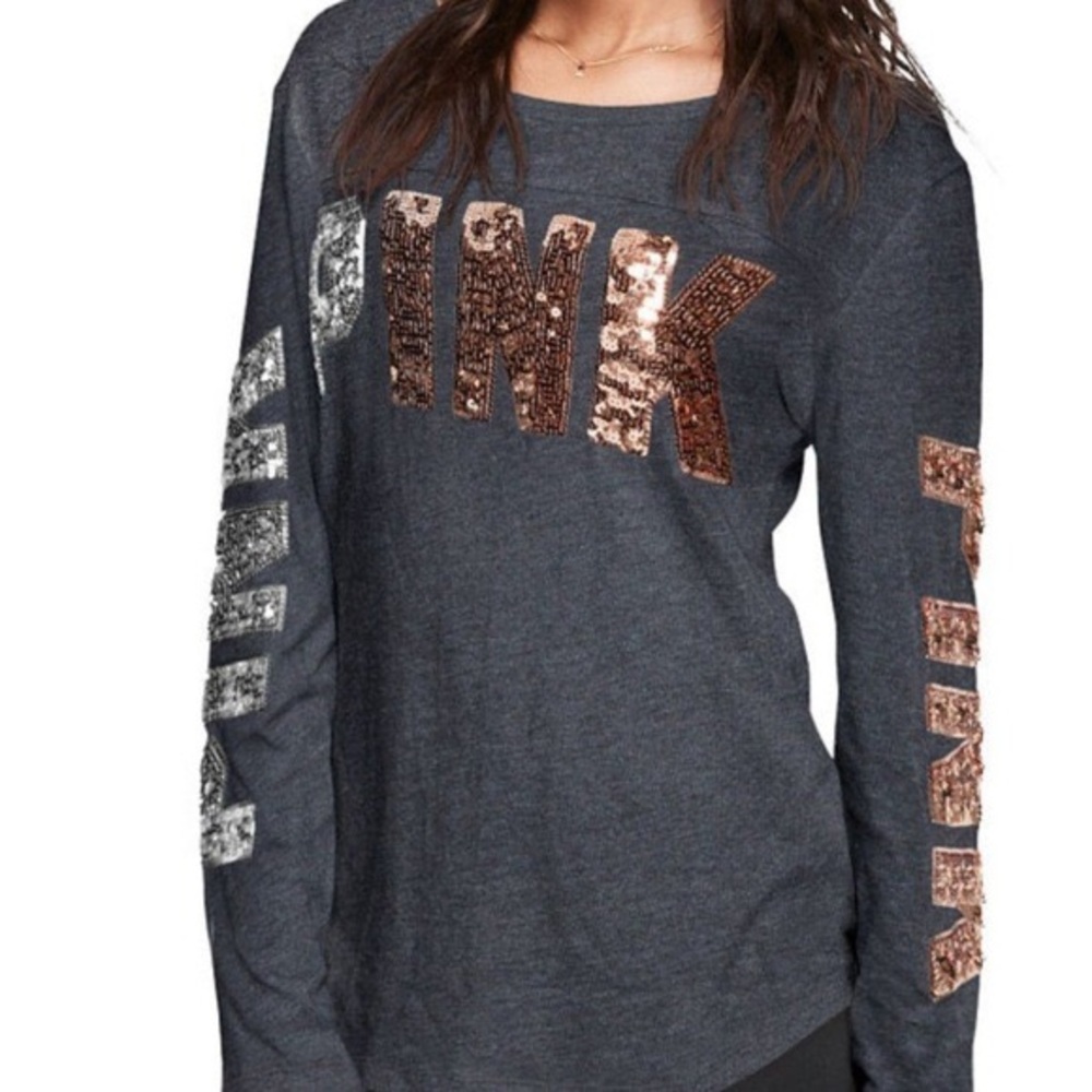 VS Pink Ombré bling tee